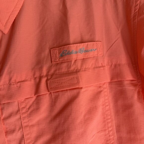 Columbia Womens Size‎ Small Salmon Silver Ridge Utility Short Sleeve Shirt - Picture 2 of 5
